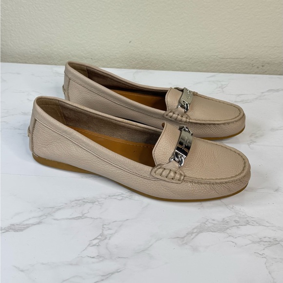 COACH Marley Driver Loafer Moccasin Soft Pebble Leather Size 9 B Slip‑On Comfort - Picture 1 of 8